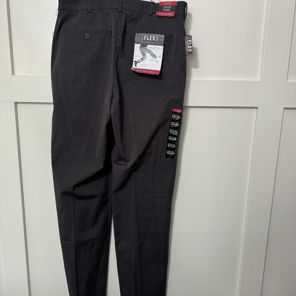 NEW Van Heusen Men's Dress Pants Flex Freedom Move Flat Front Big & Tall 32x36